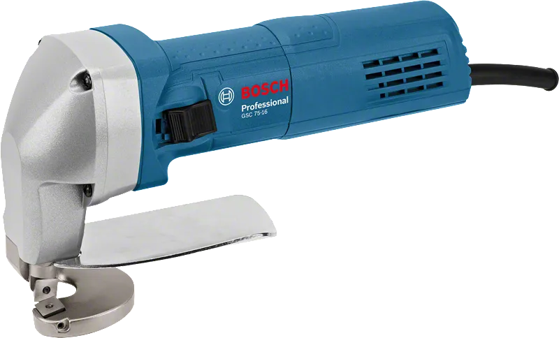 Ψαλίδι Bosch GSC 75-16 για κοπή μεταλλικών φύλλων.