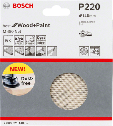 Φύλλο λείανσης Bosch P220 115 mm.