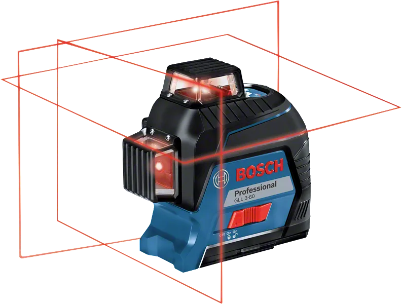 Εργαλείο ισοπέδωσης με λέιζερ Bosch GLL 3-80 με προβολή γραμμής 360°.