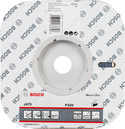 Ρολό λείανσης υφασμάτων Bosch J475 P320 38mm×25m.