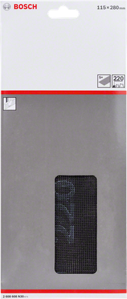 Πλέγμα λείανσης Bosch 220 grit 115×280mm.