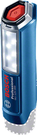 Φως εργασίας LED Bosch GLI 12V-300, συμπαγής σχεδιασμός.