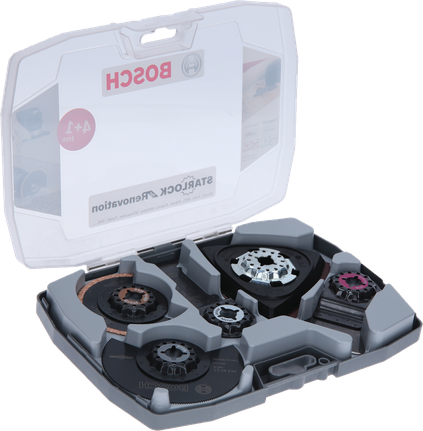 Σετ Bosch Starlock για ανακαίνιση με πριονόλαμες και πλάκα λείανσης.