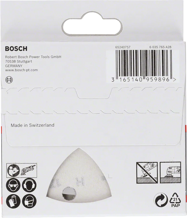 Σετ φύλλων λείανσης Bosch F460 BfWP, 93 mm με 6 τρύπες.