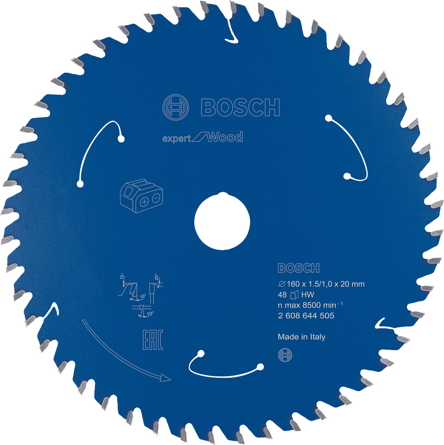 Λάμα κυκλικού πριονιού Bosch Expert for Wood 160mm 48T.