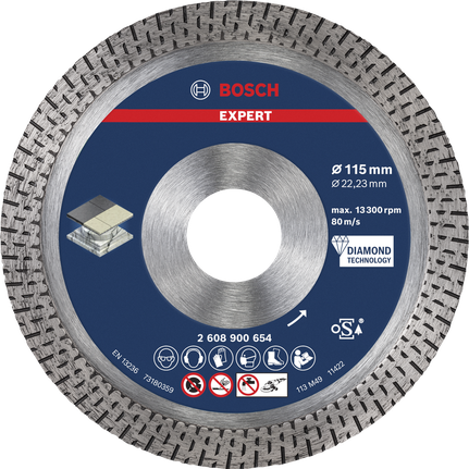 Δίσκος κοπής με διαμάντι Bosch EXPERT HardCeramic 115 mm.