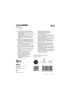 Πέλμα λείανσης πολλαπλών οπών Bosch EXPERT 125 mm.