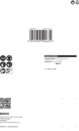 Bosch EXPERT M480 Δίχτυ λείανσης 100×150mm G80 10 τεμάχια.