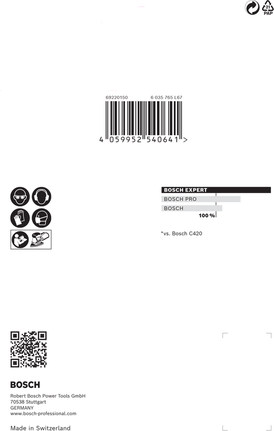 Δίχτυ λείανσης Bosch EXPERT M480 100 x 150 mm.