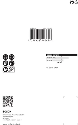 Δίχτυ λείανσης Bosch EXPERT M480 100 x 150 mm.