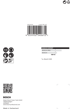 Δίχτυ λείανσης Bosch EXPERT M480 100×150 mm.