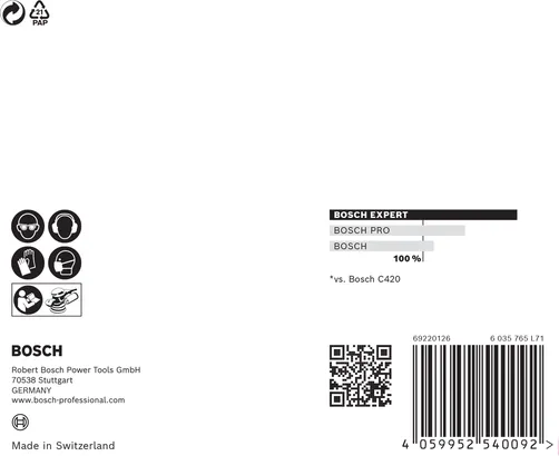 Δίχτυ λείανσης Bosch EXPERT M480 125 mm.