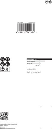 Γυαλόχαρτο Bosch EXPERT C470 93 x 186 mm, κόκκωση 400, συσκευασία των 10 τεμαχίων.