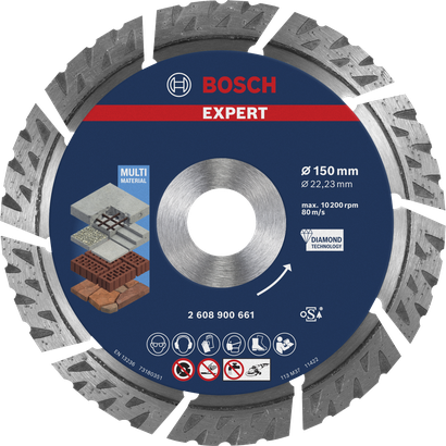Δίσκος κοπής με διαμάντι Bosch EXPERT MultiMaterial 150 mm.
