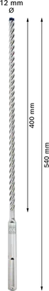 Κρουστικό τρυπάνι Bosch EXPERT SDS max-8X 12x400x540 mm.