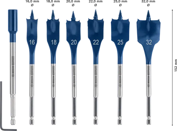 Σετ τρυπανιών αυτοκοπής Bosch EXPERT Speed Spade 7 τεμαχίων.