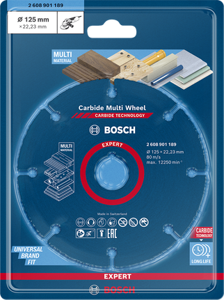 Δίσκος κοπής Bosch EXPERT Multi Material 125×22,23 mm.