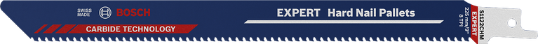 Παλέτες σκληρών καρφιών Bosch EXPERT S1122CHM, παλινδρομική λάμα πριονιού.