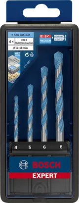 Σετ τρυπανιών Bosch EXPERT MultiConstruction 4/5/6/8 mm.