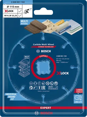 Δίσκος κοπής Bosch Expert Multi Material 115×22,23 mm.