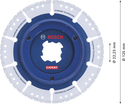 Δίσκος κοπής σωλήνων Bosch EXPERT με διαμαντένιο σχήμα X-LOCK, 125 mm.