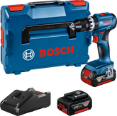 Σετ τρυπανιών Bosch GSB 18V-45 με μπαταρία και φορτιστή.