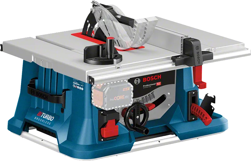 Πριόνι επιτραπέζιας εργασίας Bosch GTS 18V-216 με ασύρματο σχεδιασμό.