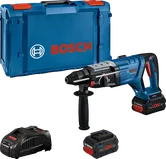Περιστροφικό κρουστικό δράπανο Bosch GBH 18V-28 με θήκη και μπαταρίες.