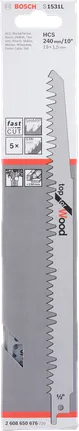 Λάμα πριονιού ξύλου Bosch S 1531L για γρήγορες κοπές.