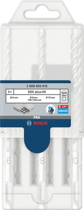 Σετ τρυπανιών με πιστολέτο Bosch SDS plus-5X 6/8/10 mm.