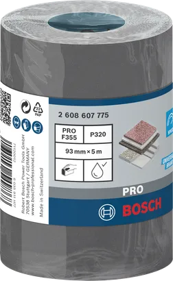Ρολό λείανσης Bosch PRO C355 93 mm × 5 m G320.