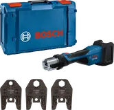 Ασύρματη πρέσα Bosch 18V-32 με θήκη και σιαγόνες.