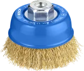 Βούρτσα καθαρισμού μετάλλων Bosch PRO 75 mm για γωνιακούς λειαντήρες.