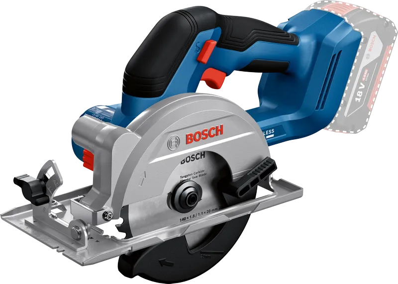Ασύρματο κυκλικό πριόνι Bosch GKS18V-51, κινητήρας χωρίς ψήκτρες.