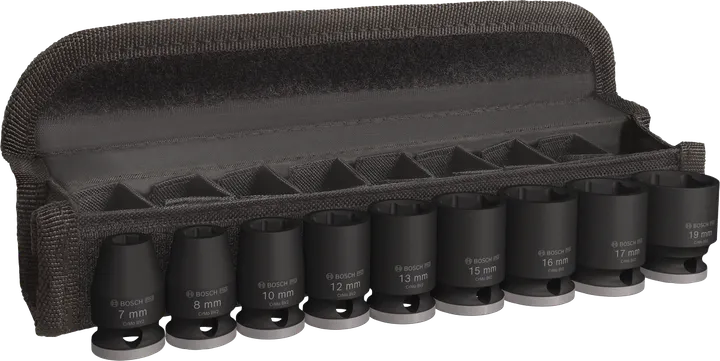 Σετ καρυδάκια Bosch PRO Impact 3/8 ιντσών 9 τεμάχια σε θήκη.