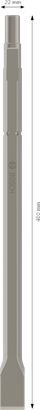Επίπεδη σμίλη Bosch PRO HEX 19-4C 22 x 400 mm.
