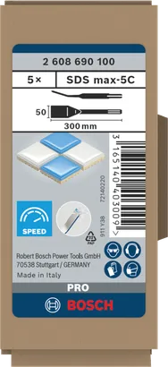 Σετ καλεμιών πλακιδίων Bosch PRO SDS max-5C 50×300 mm 5 τεμάχια.