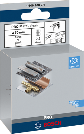 Μεταλλική βούρτσα καθαρισμού κυπέλλων Bosch PRO 70×0,2 mm.