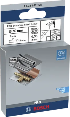 Τροχός από ανοξείδωτο ατσάλι Bosch PRO 70×0,35 mm.