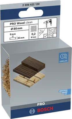 Τροχός Bosch PRO Wood clean wire 80 x 35 x 0,2 mm.