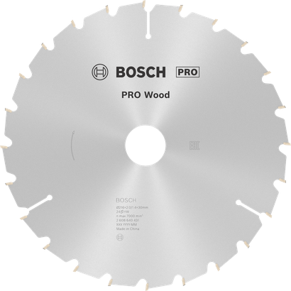 Κυκλική λάμα πριονιού Bosch PRO Wood 216mm T24 για ξύλο.