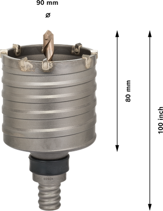 Κόφτης κορώνας Bosch PRO SDS max-5 90mm για βαθύ τρύπημα.