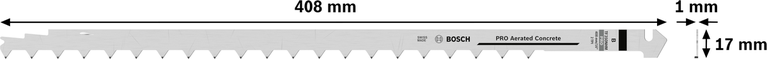 Λάμα πριονιού Bosch PRO Aerated Concrete TF350NHM σε σειρά 408 mm.