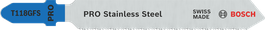 Λάμα σέγας Bosch PRO από ανοξείδωτο ατσάλι T118GFS, κυματιστά δόντια.