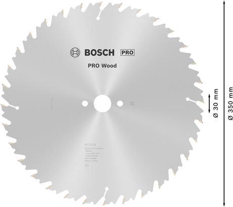 Κυκλική πριονόλαμα Bosch PRO Wood, διαμέτρου 350 mm.