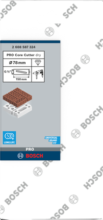 Κόφτης πυρήνα Bosch PRO ξηρός 78×150 mm G 1/2″.
