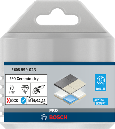 Κεραμικός κόφτης ξηρού πυρήνα Bosch PRO 70×35 mm X-Lock.