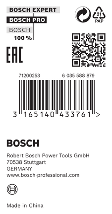 Δακτύλιος μείωσης Bosch 30 x 1,2 x 25 mm.