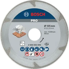 Δίσκος διαμαντιού Bosch PRO Marble Diamond Disc 125 mm για κοπή πέτρας.
