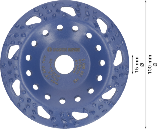 Κεφαλή λείανσης Bosch EXPERT Multi Material με χονδρή κλίση 100 mm.
